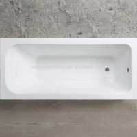 Baignoire adulte blanche écologique portative de surface solide acrylique autoportante avec des accoudoirs pour le trempage d'intérieur