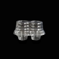 2 boîtes à gâteaux en plastique transparent recyclable petit emballage de friandises pour Cupcake Sushi Noodle Jelly Storage