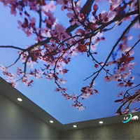 Bois ignifuge Faux panneaux de plafond en PVC design Faux Plafond pour chambre à coucher articles intelligents pour la maison