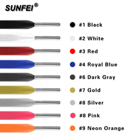 SunFei – lacets plats en cuir Pu multicolores, lacets personnalisés, ensemble aglets, baskets, lacets en cuir avec aglet en métal