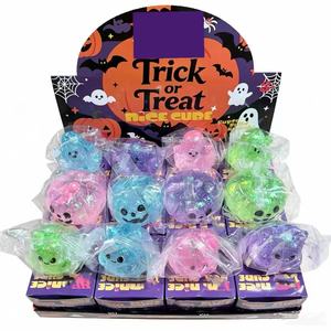 Nuevo Lanzamiento: Juguetes Blandos de Halloween (12 unidades/caja) con Purpurina y Maltosa, de Ascenso Lento, con Formas de Fantasma, Calabaza y Murciélago, Juguetes Sensoriales Antiestrés para Apretar - Product Image 1