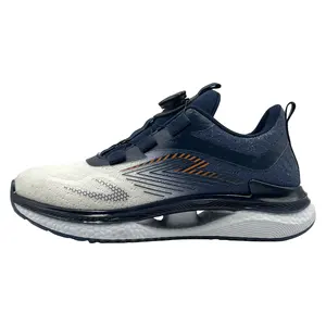 2024 sıcak satış erkek spor koşu rahat ayakkabılar çin toptan siyah beyaz erkekler Mesh yaz üst yarış koşu ayakkabıları