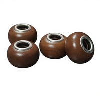 Bouchon diffuseur rond en bois de frêne massif pour flacons de parfum en verre 28-400 avec anneau intérieur en métal