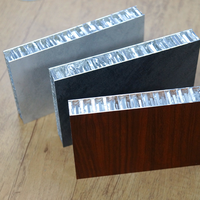 Panneau en nid d'abeille en aluminium à prix compétitif de 5 mm, 7 mm, 10 mm, 12 mm, 18 mm, 20 mm pour armoires de cuisine / plafonds / façades de bâtiments