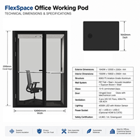 Flexspace 2026 Nouvelle Cabine Moderne Simple et Silencieuse, Salle en Verre Insonorisée Dédiée, Bureaux Modulaires Mobiles