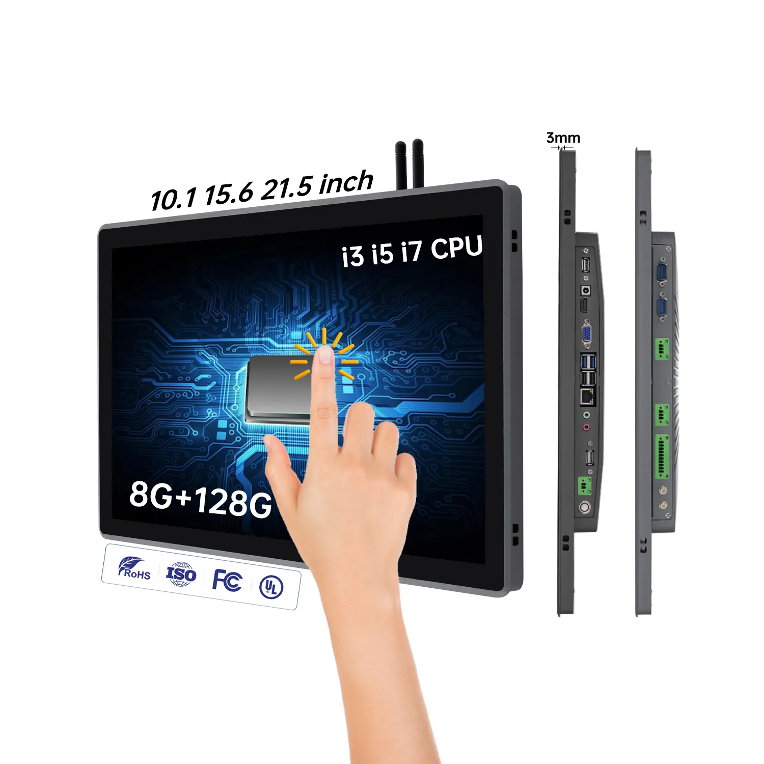 15 Inch Industrial Tablet Pc 1920*1080 Promotion Industrial All In One Capacitive Touch Screen Panel Pc Windows7/8/Linux Fanless