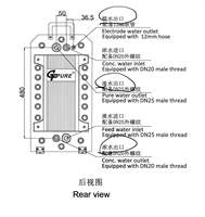 Système de filtration d'eau par osmose inverse (RO) GFPURE CF80 efficace pour la déminéralisation de l'eau pure, avec cadre de plaque en CPVC