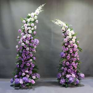 Arco de Flores Artificiales de Seda Azul al por Mayor, Decoración de Arco de Boda, Arreglo Floral para Arco - Product Image 4