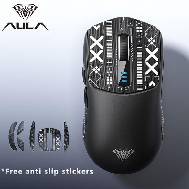 AULA SC580 Three-mode Wired 2.4G 5.0 Wireless LED Backlit Optical Sensor USB/Type-C 6-button Ergonomic Programmable Gaming Mouse