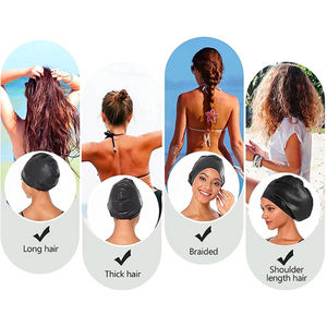 <span class=keywords><strong>Bonnet</strong></span> <span class=keywords><strong>de</strong></span> <span class=keywords><strong>bain</strong></span> en silicone imperméable à haute élasticité pour femmes Protection flexible des oreilles des cheveux <span class=keywords><strong>de</strong></span> piscine Logo personnalisé <span class=keywords><strong>bonnet</strong></span> personnalisable pour cheveux longs - Product Image 6