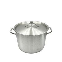 Ensemble de casseroles à soupe en acier inoxydable de grande taille en gros, ustensiles de cuisine antiadhésifs pour restaurant, induction, design durable, Chine