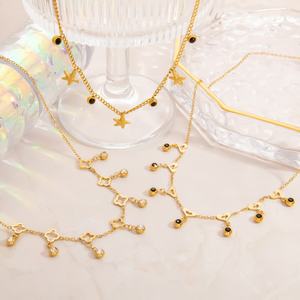 Chaîne de clavicule en or 18 carats exquise pour femmes, bijoux élégants en acier inoxydable haut de gamme, idée cadeau tendance - Product Image 2