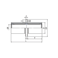 Roulement à billes à mouvement linéaire à bride intermédiaire MYT LMEFM12LGS, cage en acier, norme européenne, pour équipement d'automatisation CNC
