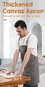 Delantal de Cintura de Lona de Algodón de Alta Calidad, Diseño Impermeable y Grueso para Verano, para Cocina Doméstica, Catering Comercial y Recepción - Product Image 4