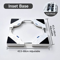 Support de base universel pour machine à laver Daxinsi DXS en plastique PP avec roulettes, installation facile, fonctionnement manuel, taille 42-68 cm