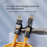 Chargeur USB C 4-en-1 240W Haute Vitesse 4 1 Câble de Charge Rapide OEM pour IPHONE pour Samsung pour Xiaomi pour Huawei OnePlus Pure