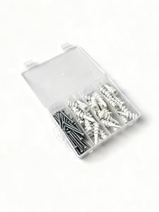 50pcs Woking White Drywall Anchor Kit Nylon PA66 Zinc Steel Self-Drilling Anchor PE Gypsum Board <strong>Screw</strong> <strong>for</strong> Plasterboard <strong>Wall</strong> - Product Image 4