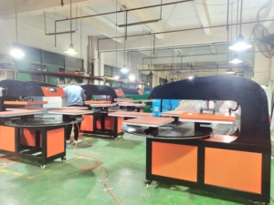 New J Automatic 40x60cm DTF Pneumatic Four Station Hot Transfer Rotary Heat Press Machine Sublimation Garments Flatbed <b>Printer</b> - Product Image 2