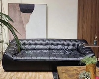 Talian-sofá de piel auténtica para salón, cómoda cama tipo canapé de 3 plazas para hotel, Vestíbulo y oficina