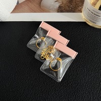 Fabricants chinois – Vente en gros de sachets refermables transparents roses en PVC imperméable, 7x10cm, en matière plastique recyclable, pour colliers et boucles d'oreilles