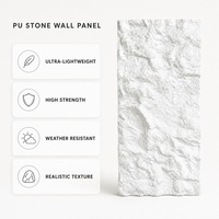 Panneau de revêtement mural en pierre de polyuréthane de haute qualité, géométrique, léger et durable pour les bâtiments commerciaux, résidentiels et entrepôts