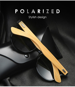 2024 lunettes de soleil rétro en <span class=keywords><strong>bois</strong></span> faites à la main pour hommes femmes carré bambou miroir lunettes de soleil - Product Image 4