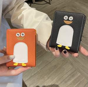 Nouveauté Porte-cartes de crédit mignon en forme de pingouin pour filles, porte-cartes multi-fentes pour femmes - Product Image 3