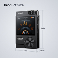Reproductor de Música HiFi MP3 de Alta Resolución DSD256 Sin Pérdidas, 5.3, 64GB, 40 Horas, Portátil, Mini Walkman Deportivo con Ecualizador EQ