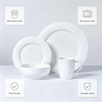 Vaisselle en céramique et porcelaine de haute qualité, écologique, en gros, compatible micro-ondes, lave-vaisselle et four, style minimaliste portable