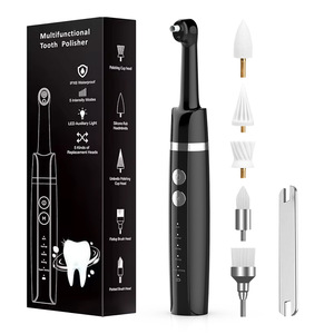 Multifunctional <b>Tooth</b> Polisher 5 Modes IPX6 Waterproof With 5 Replacement Heads For <b>Teeth</b> <b>Whitening</b> And Plaque Removal - Product Image 1