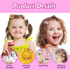 낮은 moq 액세서리 탄성 헤어 밴드 헤어 클로 및 클립 혼합 세트 어린이 어린이 소녀 여성 - Product Image 3