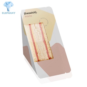 Custom Food Grade Triangle <b>Cake</b> Bread Sandwich Paper Box With Window - Product Image 2