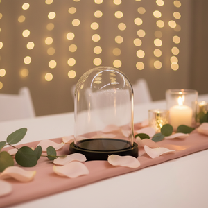 Base de Plástico ABS con Cúpula Blanca Mediana ZXing F187M-TWT para Exhibición de Flores Preservadas, para Concursos Florales, Bodas y Decoración del Hogar - Product Image 1