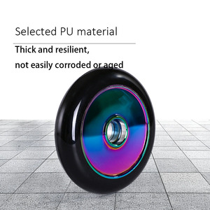 Vente en gros de roues de <span class=keywords><strong>trottinette</strong></span> freestyle Rainbow Pro Neo Chrome Hollow Core en caoutchouc PU 110 mm <span class=keywords><strong>MGP</strong></span> Envy Kick Scooters, plusieurs couleurs - Product Image 4