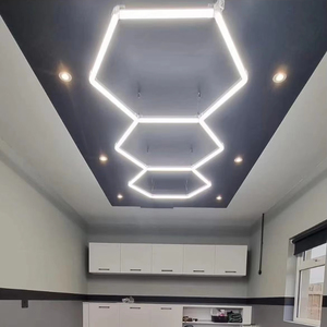 Lampe à Led hexagonale pour garage pour atelier de détail de voiture Lampe à Led hexagonale Lumière à Led en nid d'abeille - Product Image 1