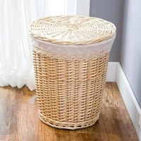 Panier en osier très vendu, panier de rangement, panier tressé en herbe, panier naturel brésilien, boîte de rangement pour le linge