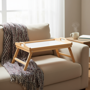 ถาดเสิร์ฟและถาดวางของบนเตียง KESPER โต๊ะไม้พับได้พร้อมหูจับสำหรับใช้ภายในอาคาร - Product Image 3