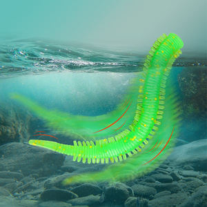 WEI 15 pz/borse 20 pz/borsa esca morbida di alta qualità Luer bionico resistente al morso con lombrico pesce e sale Texas - Product Image 6