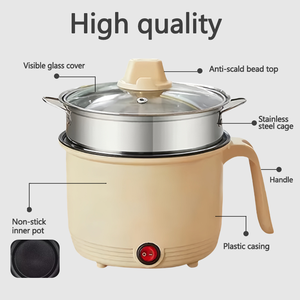 Commercial Hotel Kitchen Electric Cooking <b>Pot</b> Tempered Glass Cover 1.8L Outdoor Use Popular Household Electric Hot <b>Pot</b> Stock - Product Image 3