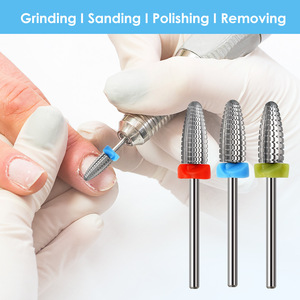 Brocas de Carburo de Tungsteno Sólido 5 en 1 de Alta Calidad, Nuevas, en Forma de Maíz, Corte Recto, <span class=keywords><strong>para</strong></span> Remover Esmalte de Gel - Product Image 5