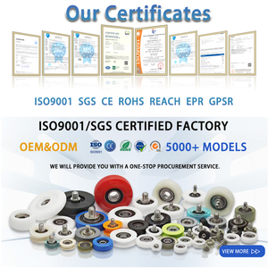 Vòi hoa sen cửa tủ nhựa nylon ròng rọc bánh xe con lăn với mang cho trượt cửa sổ Rèm ID 5 mét BS60519-7 BS62522-7 - Product Image 4