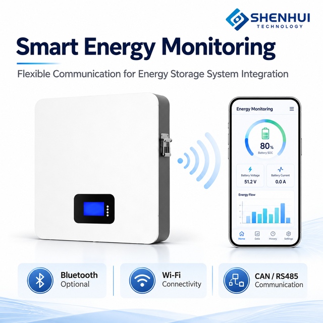 5.12kWh Residential Energy Storage Battery 51.2V 100Ah LiFePO4 Wall Mounted Solar Battery for Home Backup Power