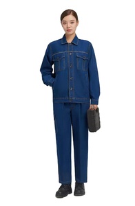 65% Cotton 35% Polyester Long Sleeve Summer Work Jeans for Men Work <strong>Jacket</strong> Custom - Product Image 2