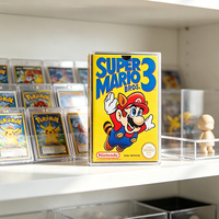 Boîtes de jeux vidéo rétro de qualité supérieure personnalisées en usine, boîte de présentation en acrylique pour la collection de jeux Nintendo NES, protection