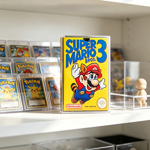 Factory Custom Premium Super Retro Video Games Boxes Acrylic Display Case for Nintendo NES Games Collection Protection