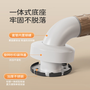 Barras de apoyo para lavabo de baño, diseño de grano de madera, 70 cm de ancho, soporte estable, seguridad para personas mayores, mango antideslizante - Product Image 2