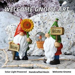 <span class=keywords><strong>Figurine</strong></span> d'animal nain en résine faite à la main avec lumière <span class=keywords><strong>solaire</strong></span>, forme personnalisée pour la décoration <span class=keywords><strong>de</strong></span> Noël à la maison - Product Image 2