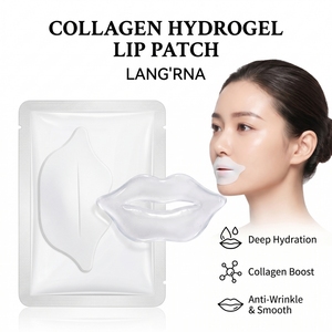 <span class=keywords><strong>Masque</strong></span> pour les lèvres en hydrogel au collagène avec logo personnalisé OEM, réparation des lèvres gercées, avec support en <span class=keywords><strong>tissu</strong></span> non tissé - Product Image 1