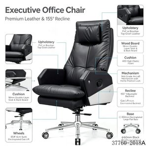 Silla de Diseño Moderno en Cuero PU/Cuero Vacuno 37760-2018A - Product Image 2
