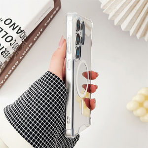 Siêu gương chống rơi không dây sạc từ acrylic trường hợp đối với Samsung cho Galaxy S23 S24 + S25 cạnh rõ ràng điện thoại di động Bìa - Product Image 6